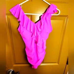 Blooming Jelly One Piece Tummy Control Women's Swimsuit Pink Size Medium NWT